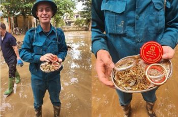 Đi hỗ trợ dọn dẹp sau lũ, nam thanh niên nhặt được hộp trang sức chứa rất nhiều vàng, tìm chủ nhân trao trả thì nhận được câu trả lời bất ngờ