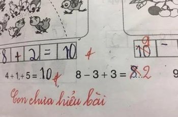 Học sinh tiểu học làm phép tính 8-3+3=8 bị cô giáo chấm ‘sai’ kèm theo lời phê ‘con chưa hiểu bài’: Dân mạng bùng nổ tranh cãi