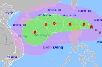 Khẩn: Bão Yinxing mạnh cấp 15, giật trên cấp 17, khắp dải miền Trung mưa lớn