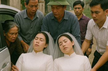 Xe đưa dâu đến cổng nhà trai, cô dâu bỗng ngất xỉu, cả nhà trai ra xe xúm vào đỡ
