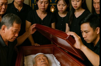 Buổi đêm con cháu đang trông quan tài thì nghe thấy tiếng rung nhẹ 3 lần, cả nhà nháo nhào chạy vào mở nắp quan tài Buổi đêm con cháu đang trông quan tài thì nghe thấy tiếng rung nhẹ 3 lần, cả nhà nháo nhào chạy vào mở nắp quan tài