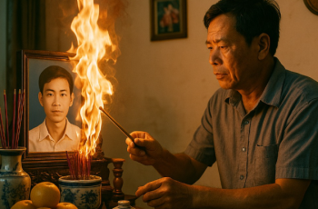 Giỗ 49 ngày cho chàng trai trẻ, ông trưởng thôn đến thắp hương sớm nhất thì bàn thờ bỗng bốc cháy
