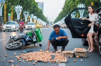 Người giao trứng nghèo bị ngã giữa đường nhưng không ai giúp đỡ, bất ngờ một cô gái đi xe sang vội vàng bước xuống rồi quỳ sụp xuống trước mặt ông…