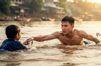 Về quê nghỉ hè, chàng sinh viên dũng cảm nhảy xuống sông cứu sống đứa trẻ bị đuối nước, hôm sau xe sang đỗ kín cửa nhà cậu