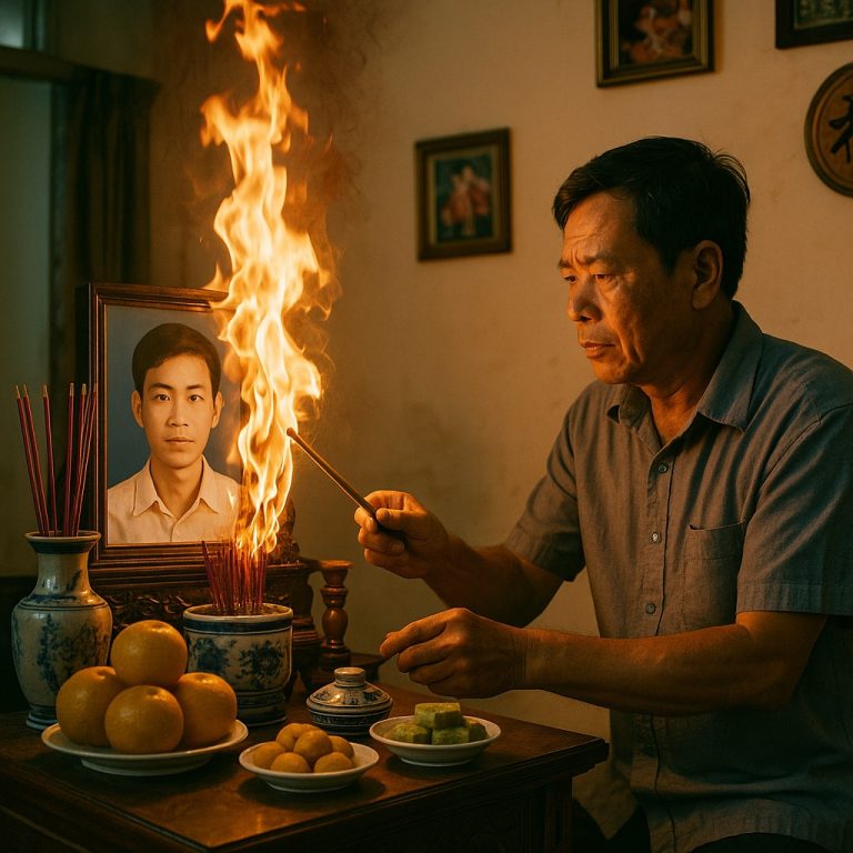 Giỗ 49 ngày cho chàng trai trẻ, ông trưởng thôn đến thắ;/p hư//ơng sớm nhất thì bà;;n th;;ờ bỗng bốc ch;/áy