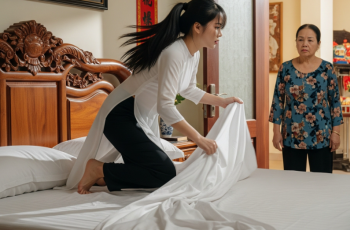 Thấy con dâu mới cưới được 1 tuần nhưng liên tục thay ga giường, mẹ chồng tò mò giả vờ vào phòng kiểm tra rồi òa khóc khi nhìn thấy chỗ ngủ của con trai toàn là…