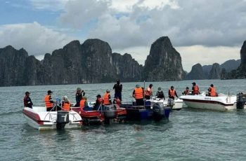 Phát hiện thi the nghi là nam nạn nhân cuối cùng vụ lật tàu trên Vịnh Hạ Long