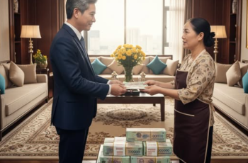 Nghỉ làm giúp việc để về quê chăm chồng ốm yếu, ông chủ gọi vào phòng riêng cho tận 100 triệu nhưng vừa mới bước lên xe khách chuẩn bị đi về thì 2 con