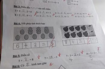 Mẹ Việt thắc mắc vì con làm toán “6+3 = 9” bị cô gạch sai, lên mạng hỏi thì tâm phục vì lời giải