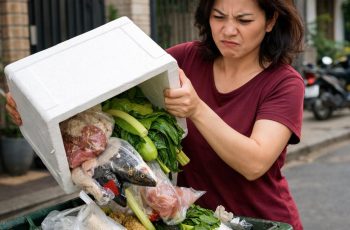 Mẹ chồng gửi thùng đồ ăn ở quê lên, vừa mở ra con dâu đã ném vội ra thùng rác