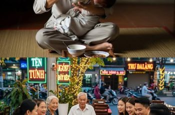 Chồng đưa cả nhà đi ăn nhà hàng để vợ mơí sinh ở nhà bế con ăn cơm nguội với nước mắm