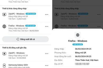 Nhận được tín hiệu này trên Zalo, người dùng phải đổi mật khẩu ngay lập tức, rất có thể đang bị theo dõi từ xa